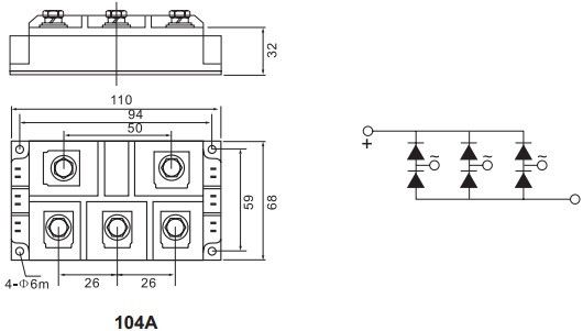 mds300a三相整流桥模块